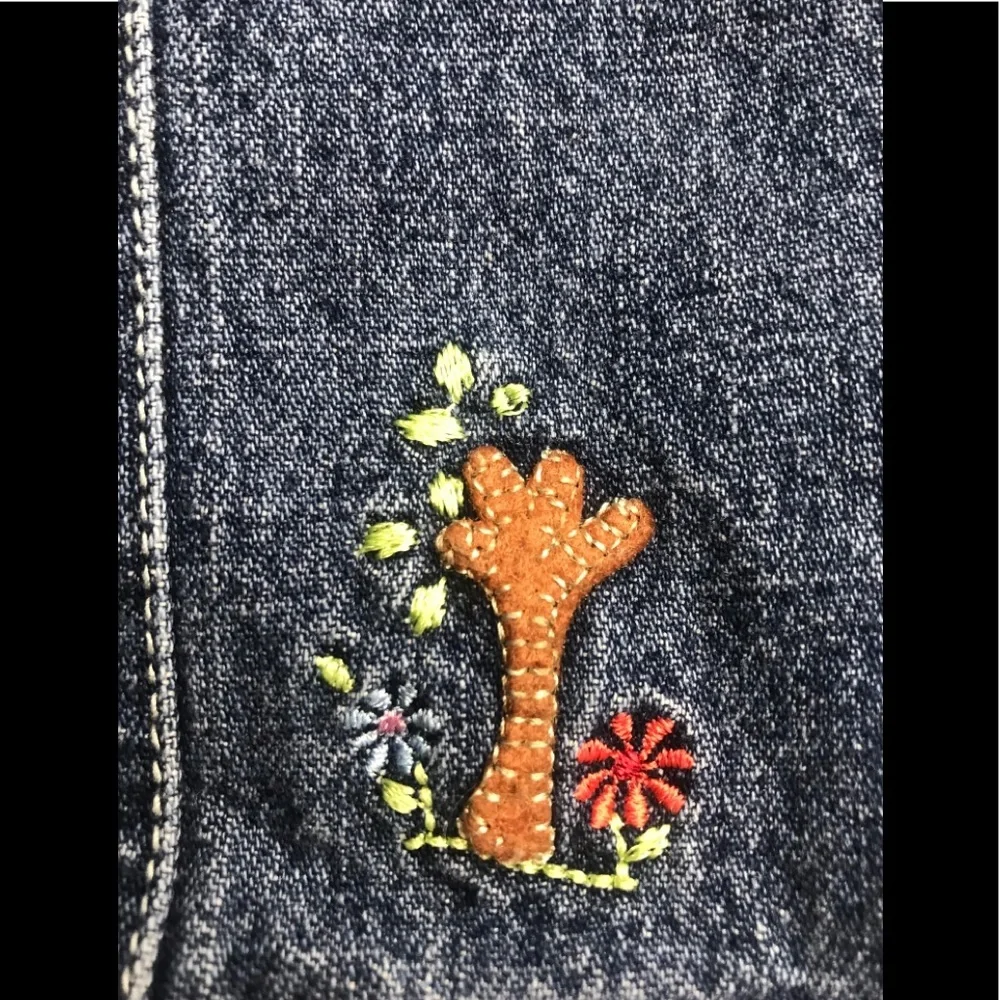 OSHKOSH Jean Embroidered Overall Dress Play 18M